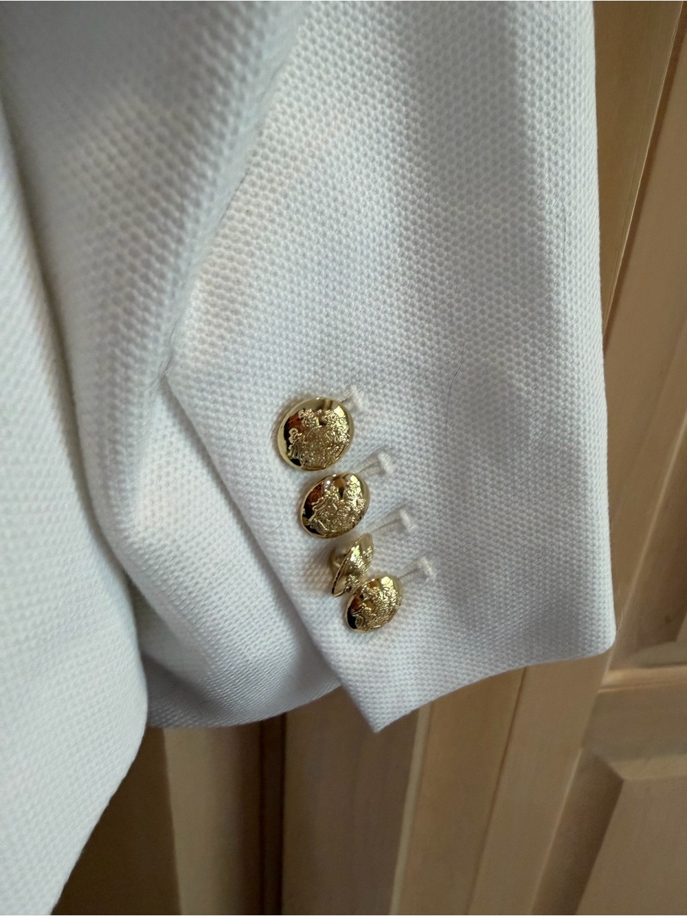 Lauren Ralph Lauren White Blazer with Gold Crest XXL - Picture 6 of 8